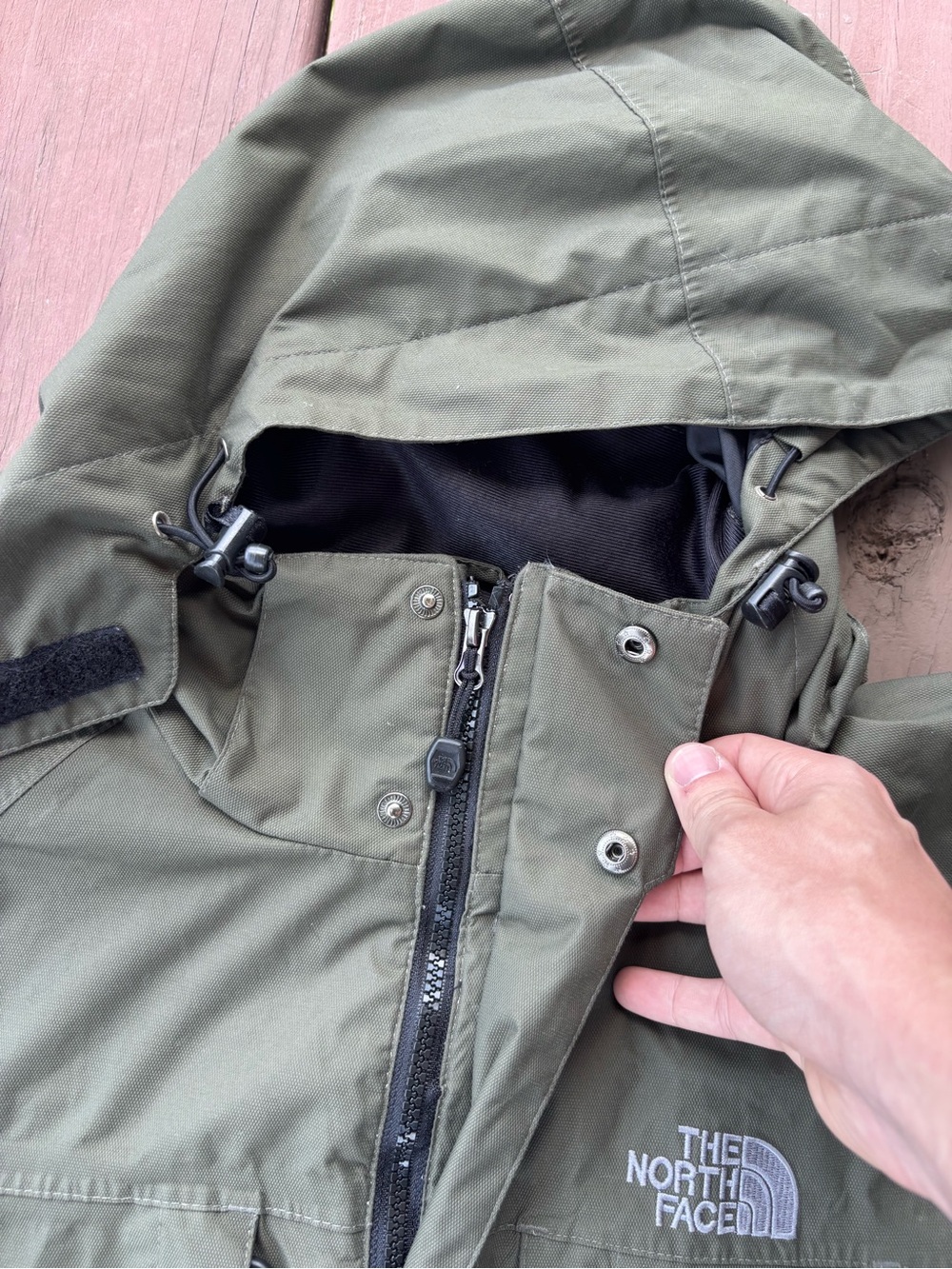 North Face Summit Series Gore-Tex Jacket Sz XL Olive - Picture 6 of 8